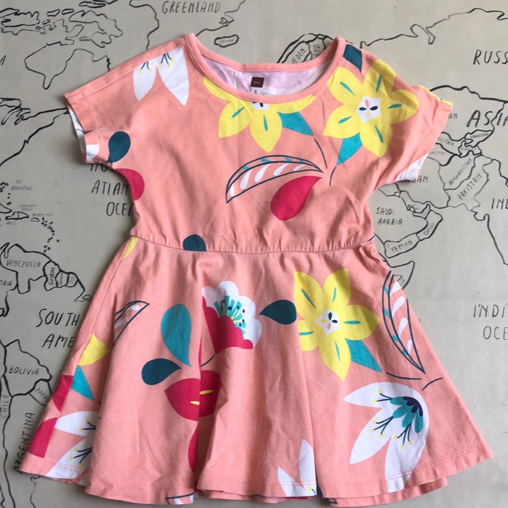Tea collection dress with flower print size 3yr old